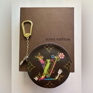 Louis Vuitton RARE LIMITED EDITION Murakami LV Hands Round Key/Coin Purse